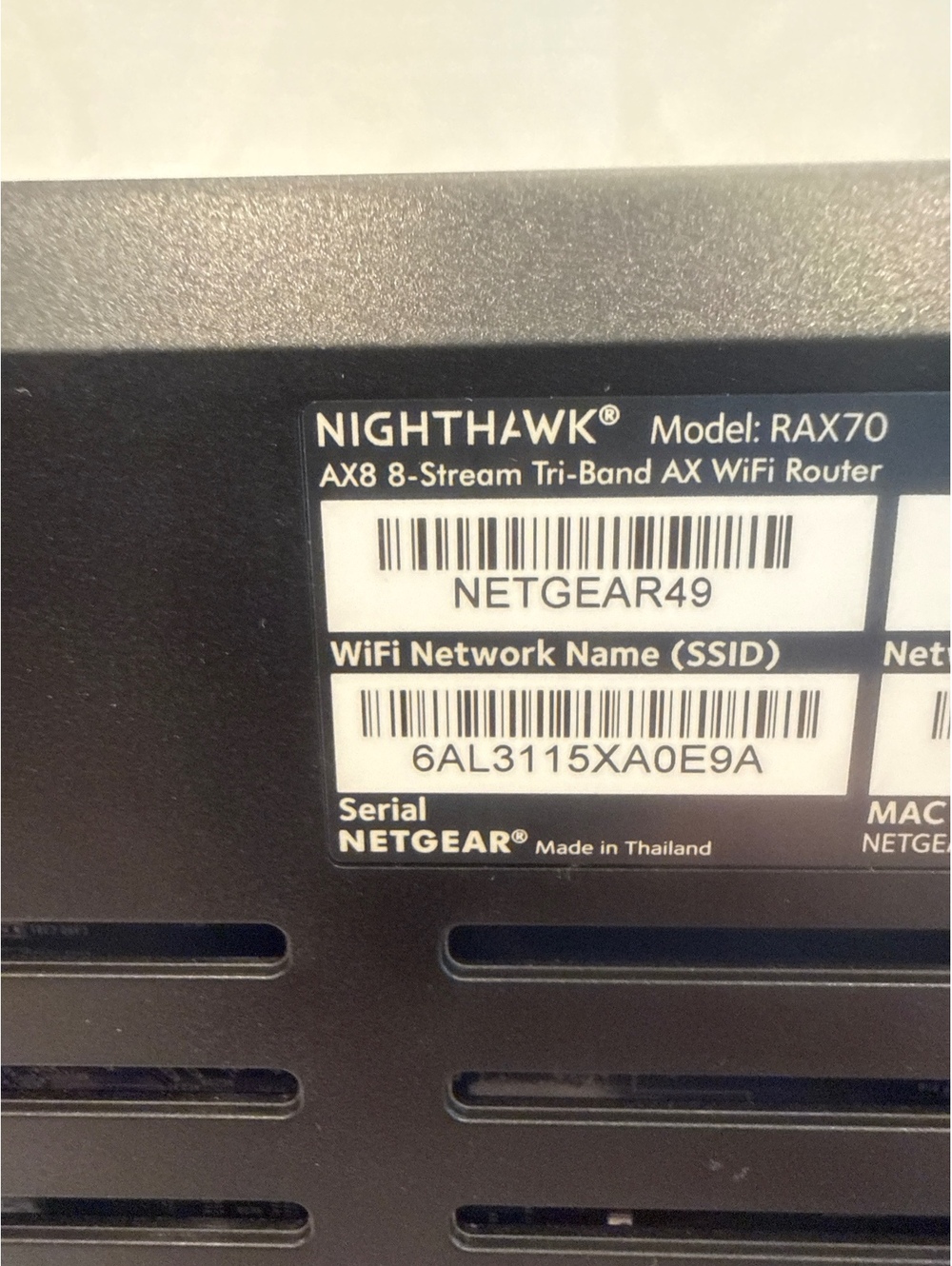 Netgear Nighthawk RAX70 AX8 8-Stream Tri-Band AX WiFi Router - Picture 6 of 6